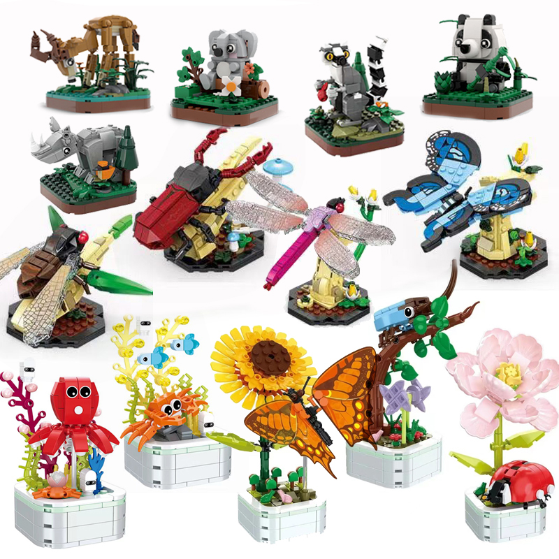 Kid Toys And More - 1pcs Cute Forest Animal Building Blocks