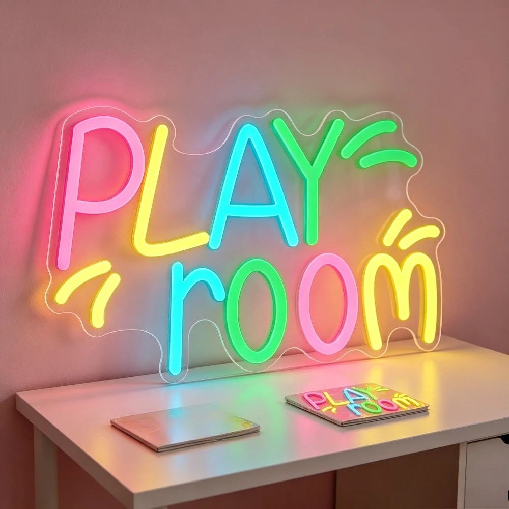 Kids Play Zone Toys - Play Room Neon Sign for Wall