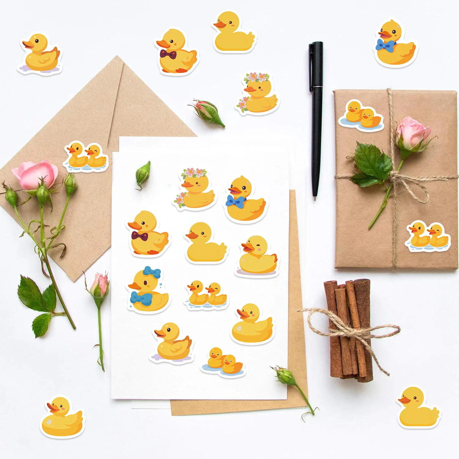 500pcs/Roll Cartoon Yellow Duc - Kids Toys Yellow recension och pris