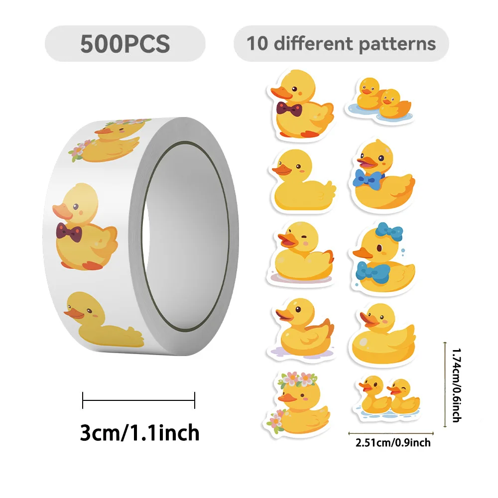 500pcs/Roll Cartoon Yellow Duc - Kids Toys Yellow recension och pris
