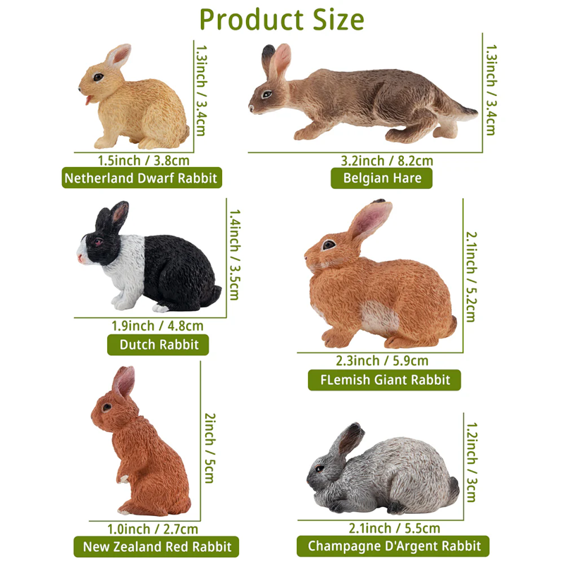12Pcs Simulation Rabbit Farm A - Kids Toys Under $5 recension och pris