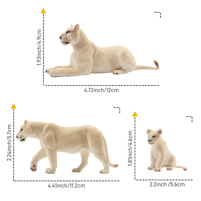 6Pcs Simulation White Lion Fam - Kids Toys Under $5 recension och pris