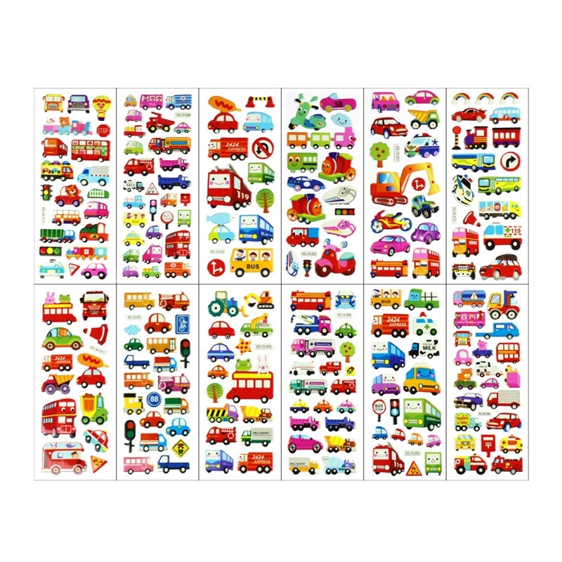 6pcs Cartoon Fireman Car Stick - Kids Toys Yellow recension och pris